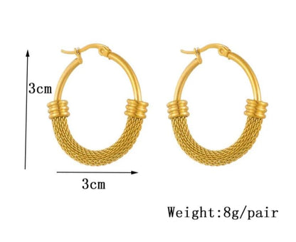 Medieval Mesh Hoop Earrings