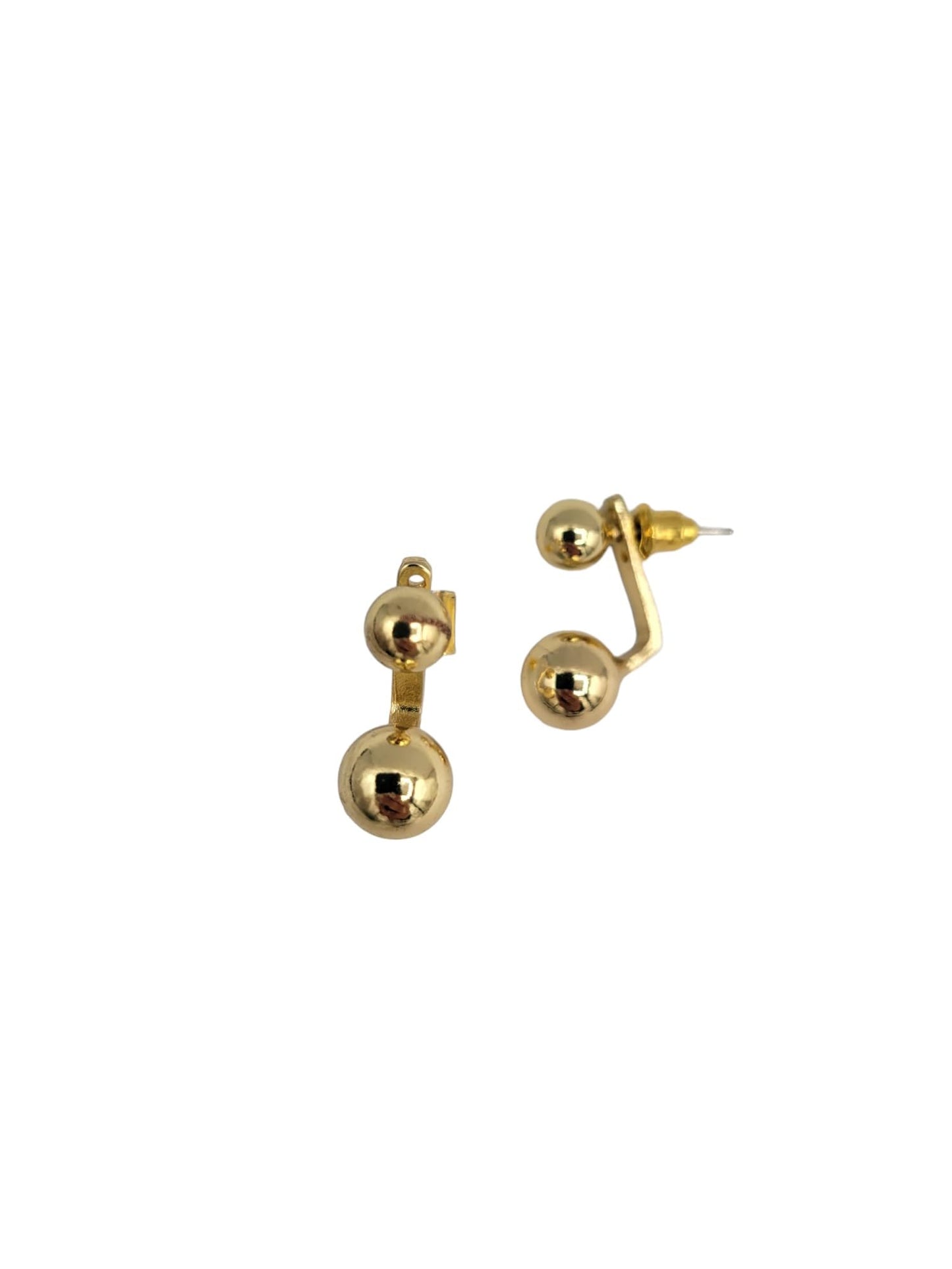 Gold Ball Drop Stud Earrings for Women