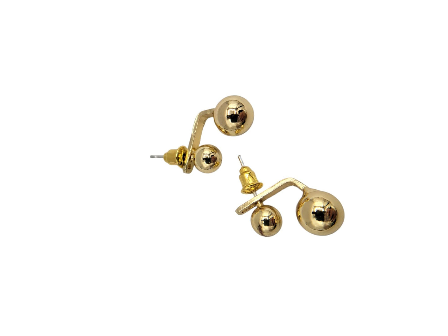 Gold Ball Drop Stud Earrings for Women