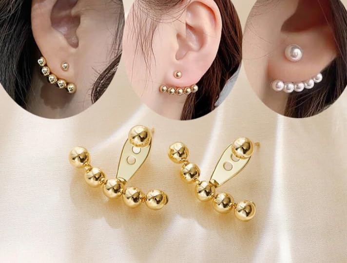 Pearl Ear Crawler Earrings