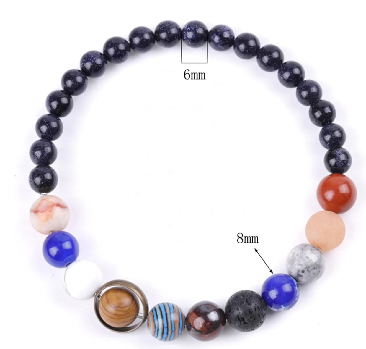 Solar System Planets Bead Bracelet