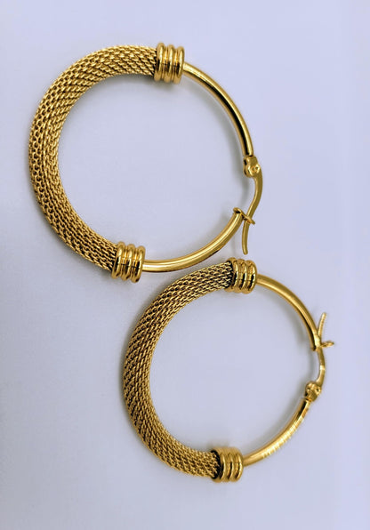 Medieval Mesh Hoop Earrings