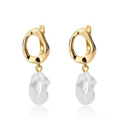 "Zara" Dangle Drop Elegant Pearl Earrings for Women