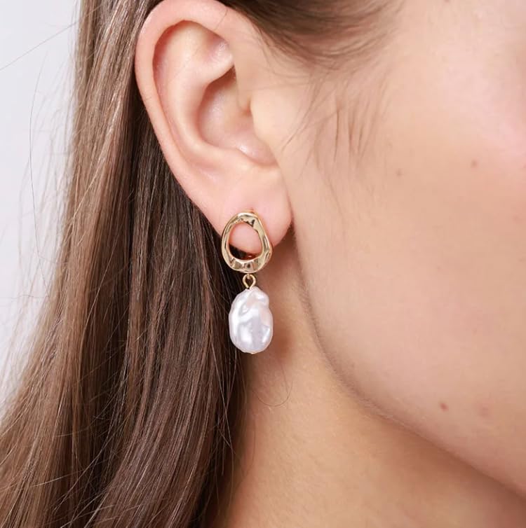 "Zara" Dangle Drop Elegant Pearl Earrings for Women