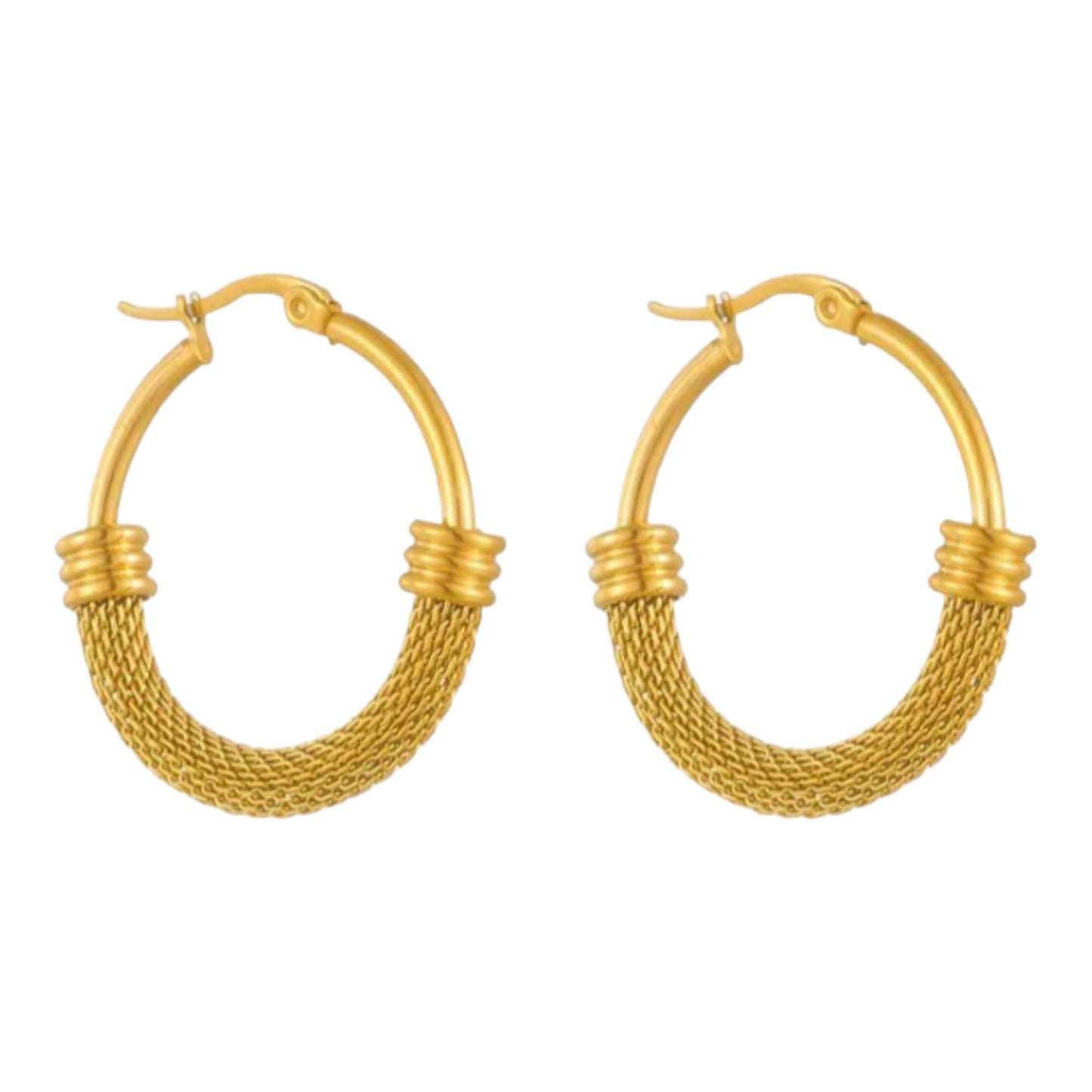 Medieval Mesh Hoop Earrings