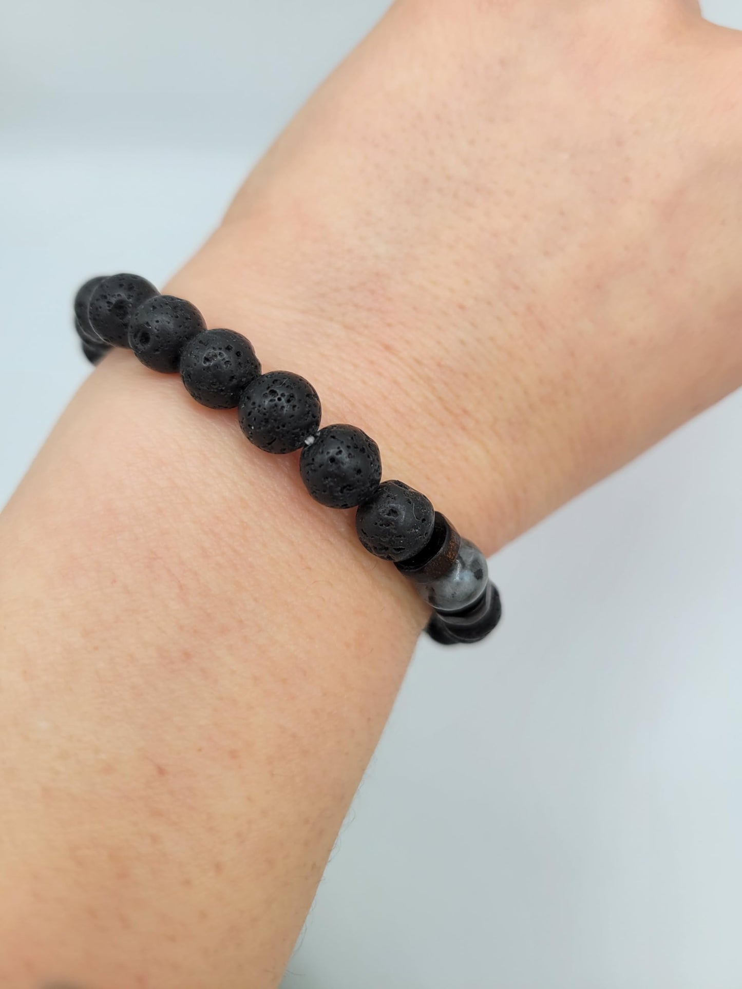 Volcanic Stone Bead Tibetan Chakra Bracelet