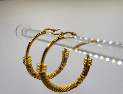 Medieval Mesh Hoop Earrings