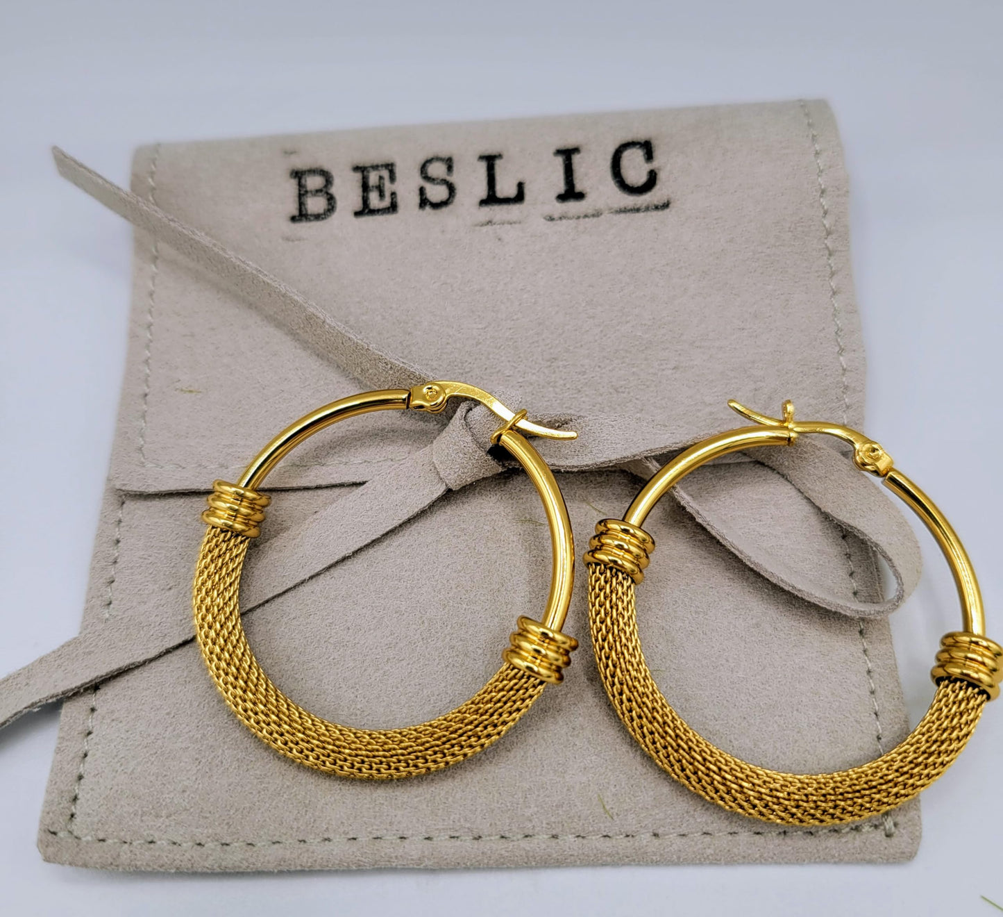 Medieval Mesh Hoop Earrings