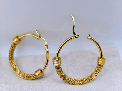 Medieval Mesh Hoop Earrings